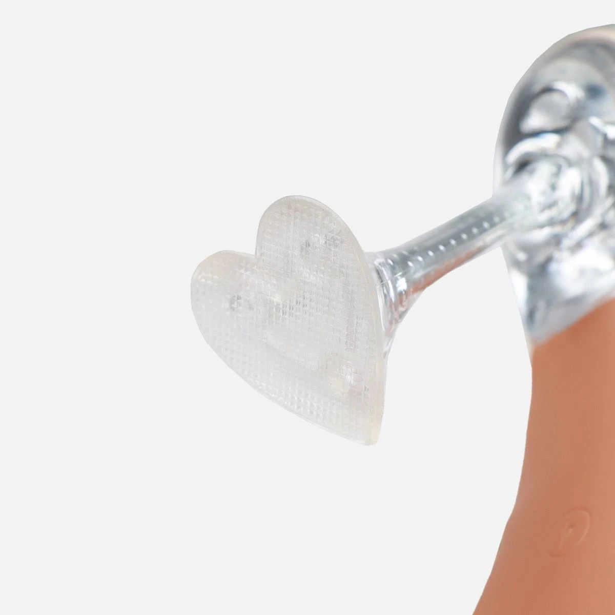 Tiamo Stone Diamante Toe Thong Heart Heels - Image 3