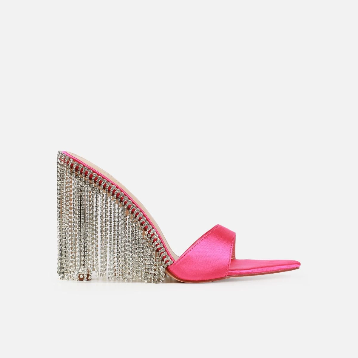 Tasha Ghouri Zephrya Pink Diamante Stiletto Mules - Image 2