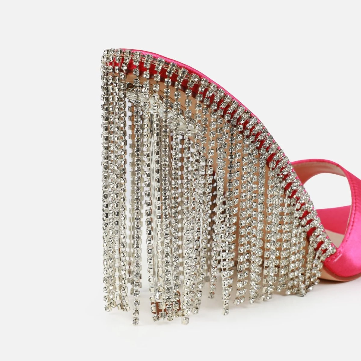 Tasha Ghouri Zephrya Pink Diamante Stiletto Mules - Image 4