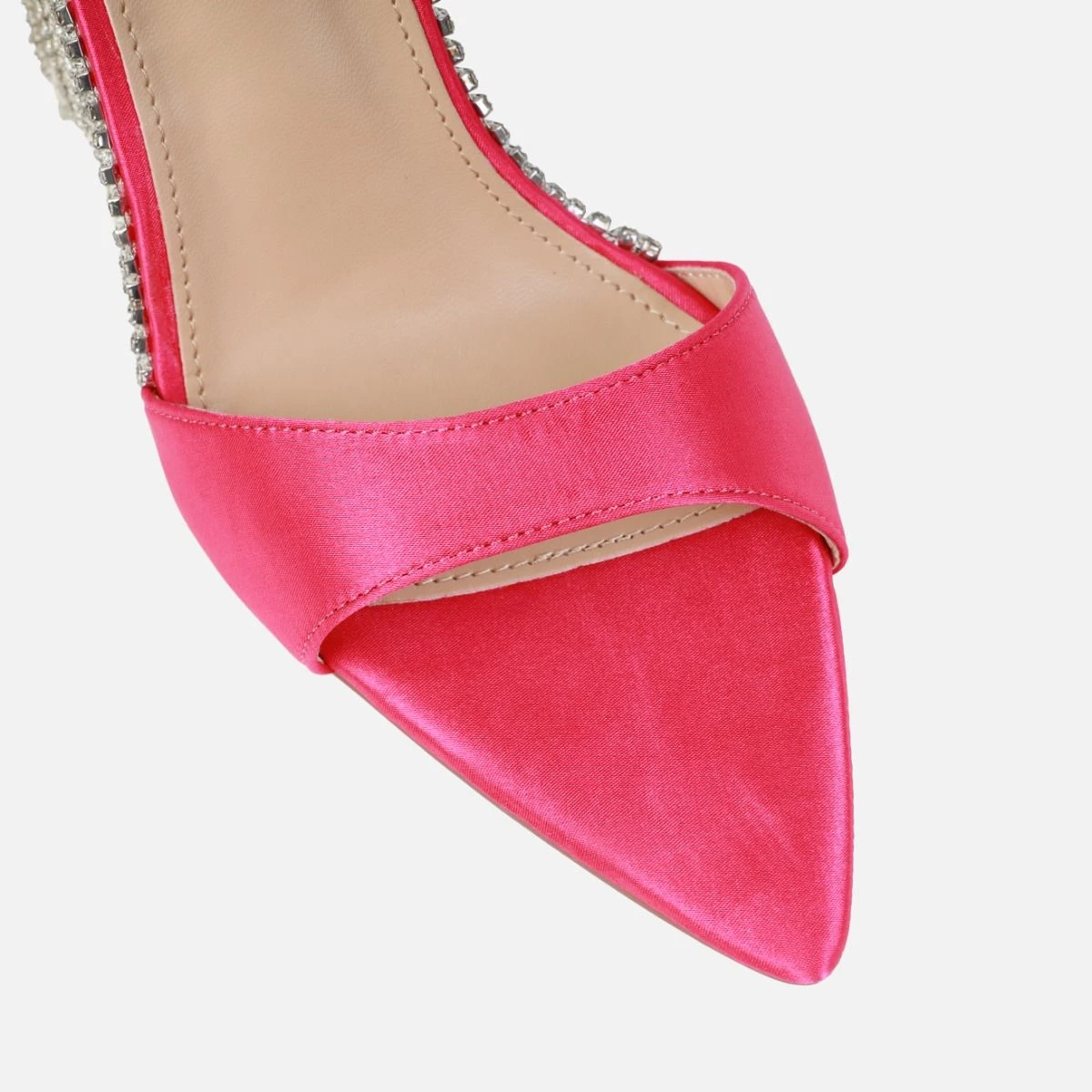 Tasha Ghouri Zephrya Pink Diamante Stiletto Mules - Image 3