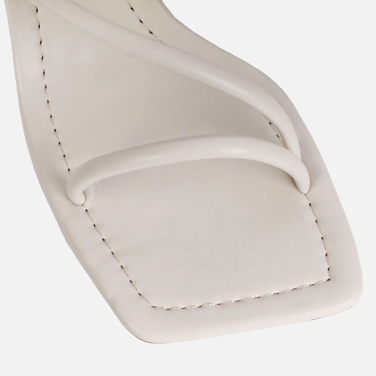 Xylia Ecru Strappy Mid Heels - Image 3