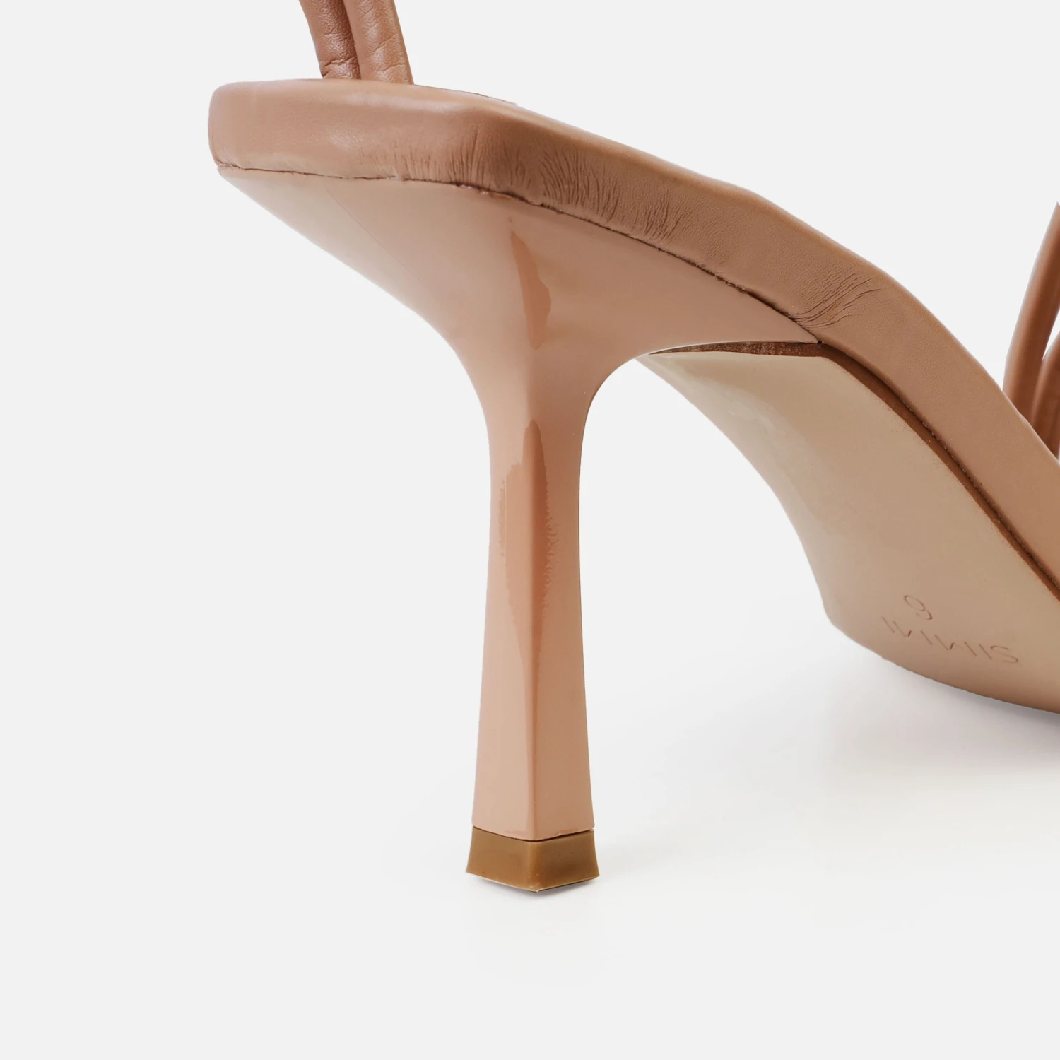 Xylia Nude Strappy Mid Heels - Image 3