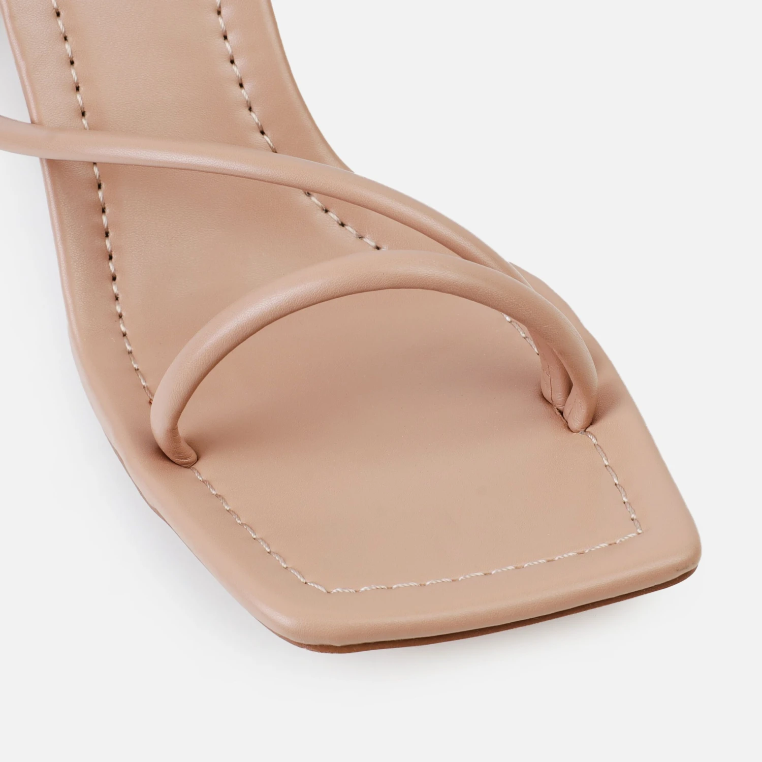 Xylia Nude Strappy Mid Heels - Image 4