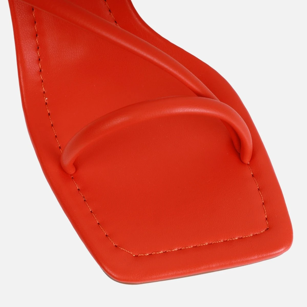 Xylia Orange Strappy Mid Heels - Image 3